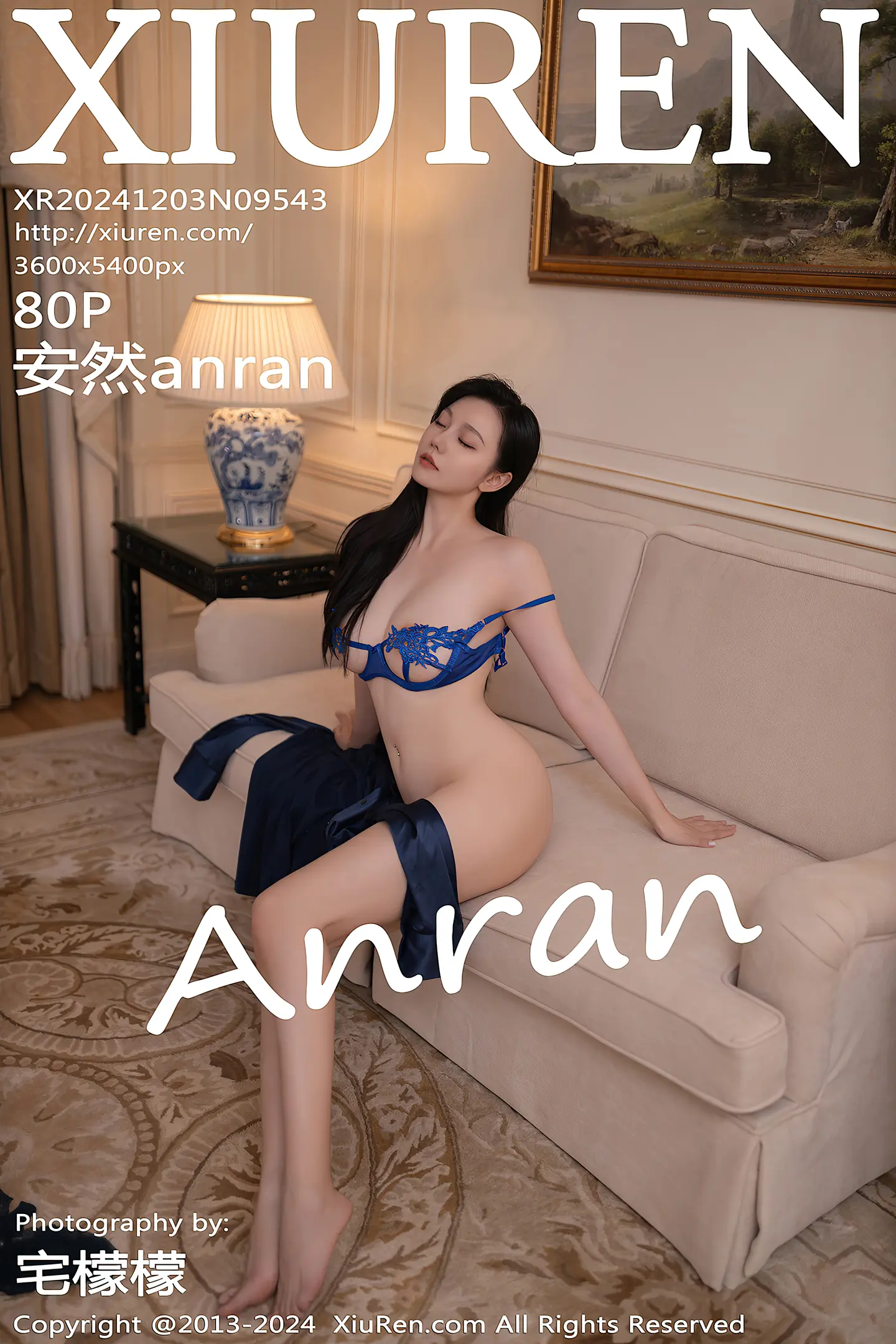 [XiuRen秀人网]No.9543_模特安然anran性感蓝色情趣内衣配黑丝吊袜秀柔美身段诱惑写真80P-秀人网 - XiuRen.Space